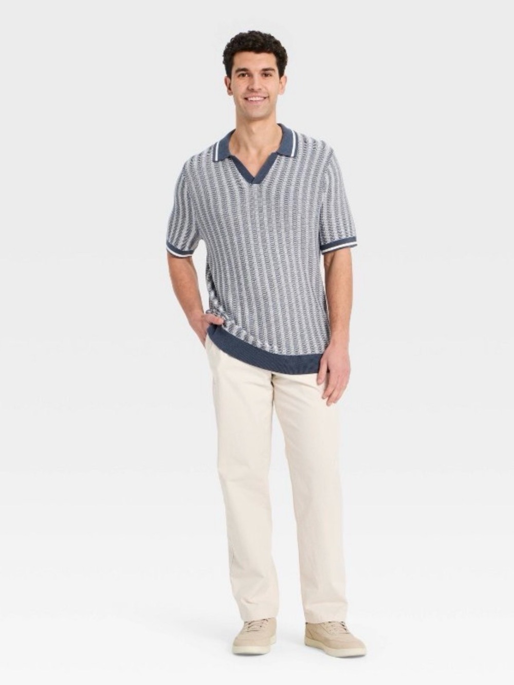 Men's Short Sleeve Polo Collar Pullover Sweater - Goodfellow & Co